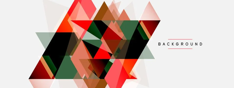 Mosaic triangles geometric background. Techno or business concept, pattern for 스톡 일러스트