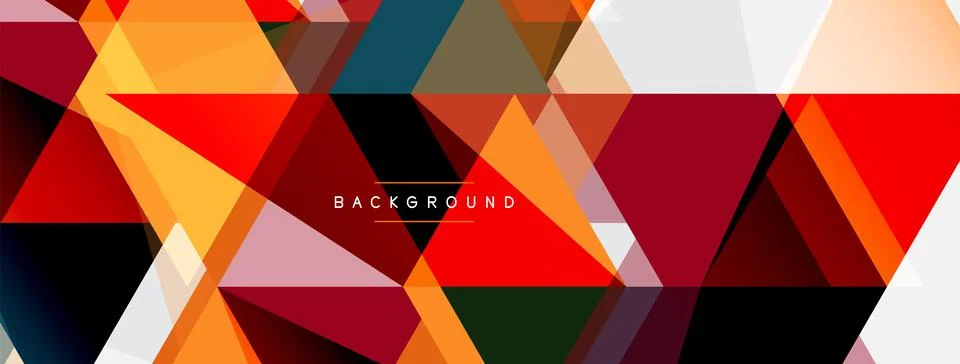 Mosaic triangles geometric background. Techno or business concept, pattern for Stock Illustration