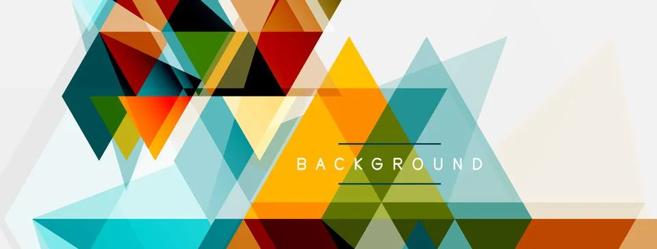 Mosaic triangles geometric background. Techno or business concept, pattern for Illustrazione stock