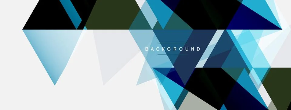 Mosaic triangles geometric background. Techno or business concept, pattern for Stock Illustration