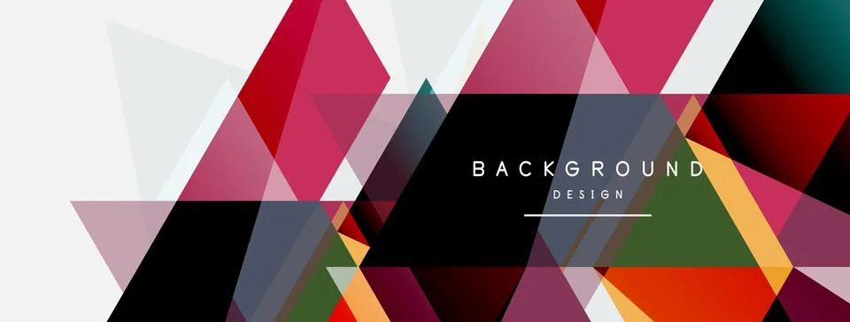 Mosaic triangles geometric background. Techno or business concept, pattern for 스톡 일러스트