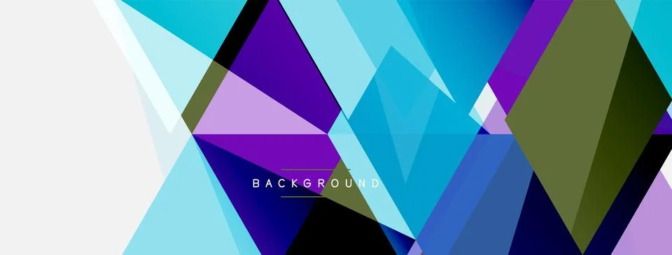 Mosaic triangles geometric background. Techno or business concept, pattern for Stock Illustration