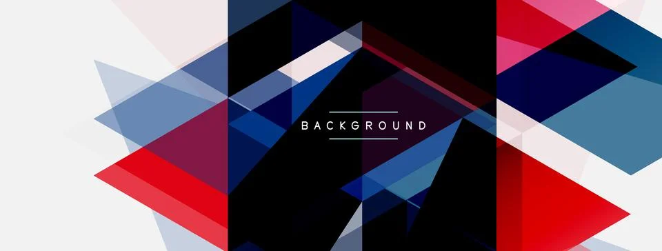 Mosaic triangles geometric background. Techno or business concept, pattern for Illustrazione stock