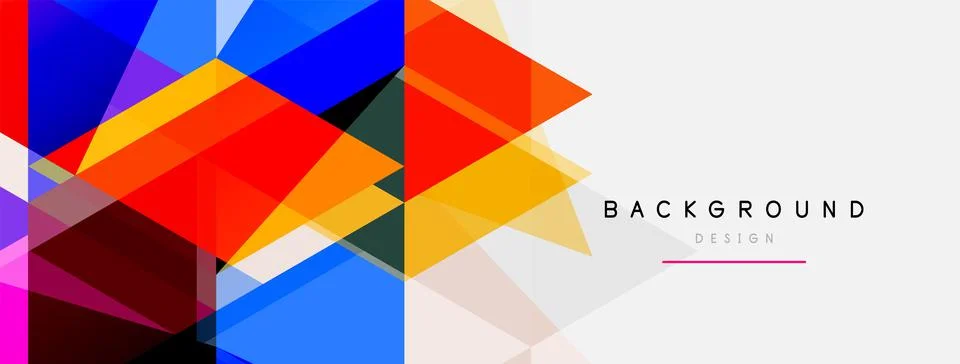 Mosaic triangles geometric background. Techno or business concept, pattern for Illustrazione stock