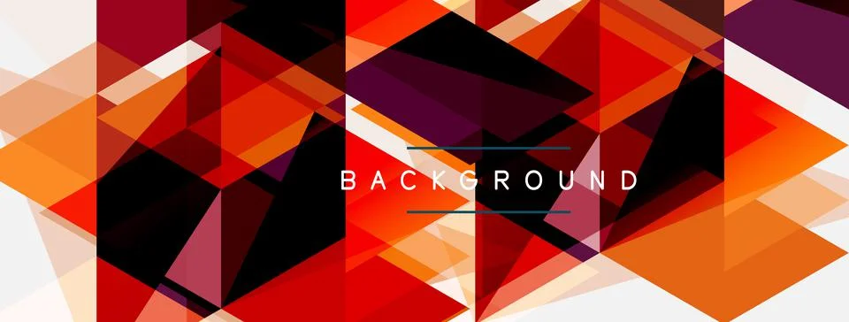 Mosaic triangles geometric background. Techno or business concept, pattern for 스톡 일러스트