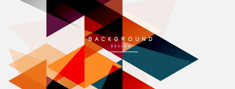 Mosaic triangles geometric background. Techno or business concept, pattern for Stock Illustration
