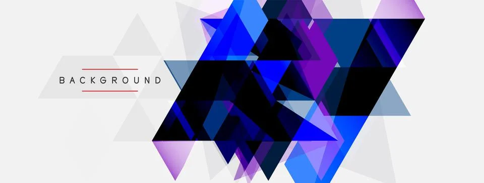 Mosaic triangles geometric background. Techno or business concept, pattern for イラスト素材