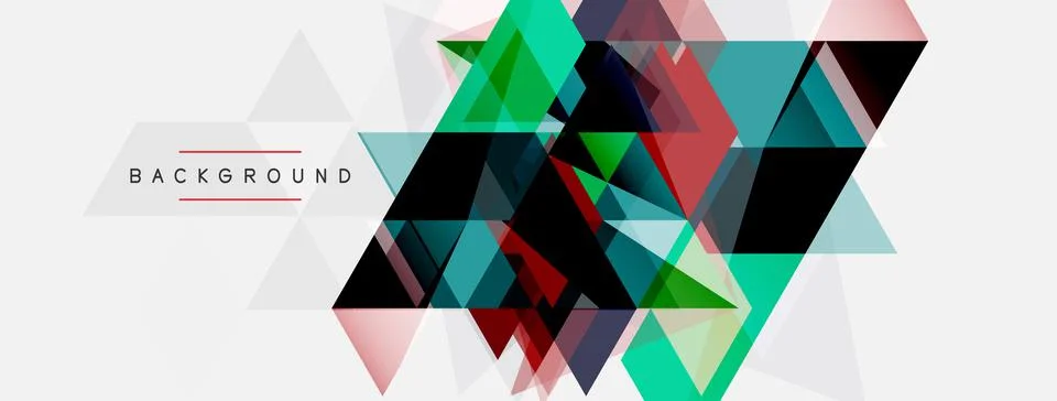 Mosaic triangles geometric background. Techno or business concept, pattern for 스톡 일러스트