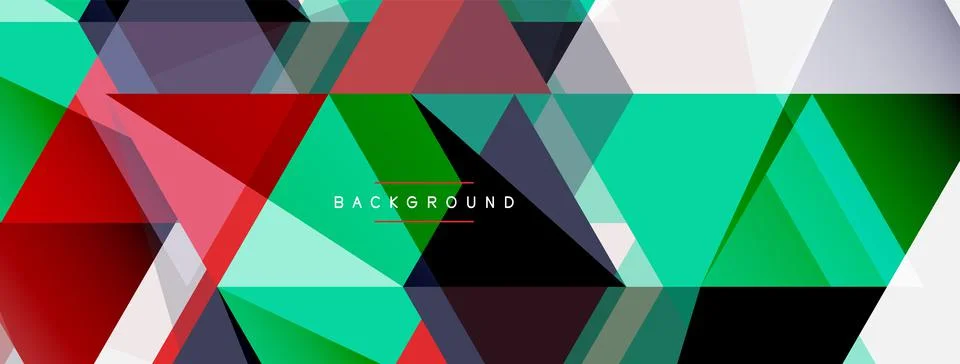 Mosaic triangles geometric background. Techno or business concept, pattern for Stockillustratie