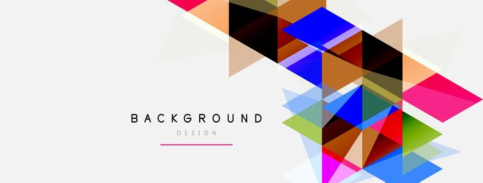 Mosaic triangles geometric background. Techno or business concept, pattern for イラスト素材