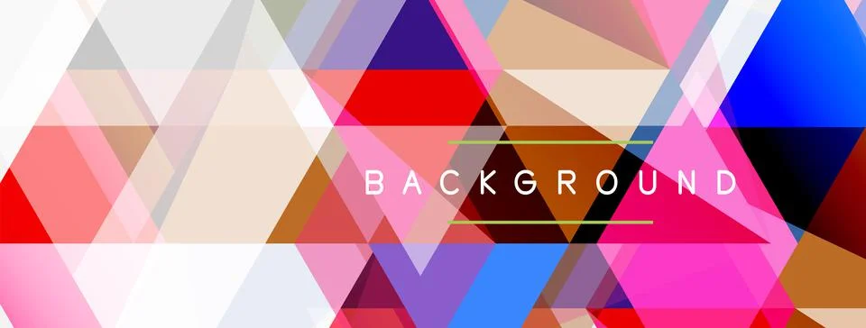Mosaic triangles geometric background. Techno or business concept, pattern for Stock Illustration
