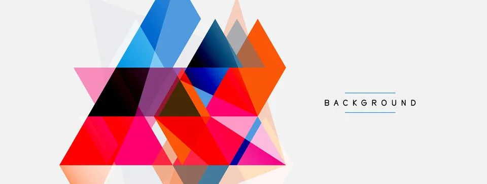 Mosaic triangles geometric background. Techno or business concept, pattern for Stock Illustration