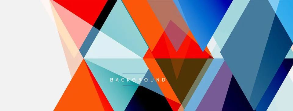 Mosaic triangles geometric background. Techno or business concept, pattern for イラスト素材