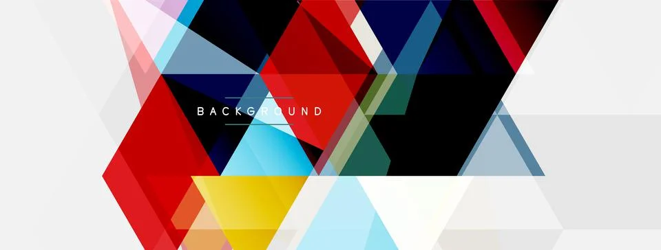 Mosaic triangles geometric background. Techno or business concept, pattern for Stockillustratie