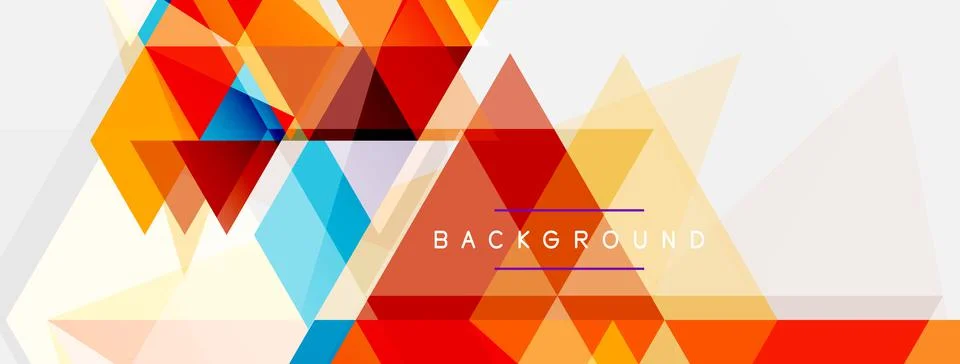 Mosaic triangles geometric background. Techno or business concept, pattern for イラスト素材
