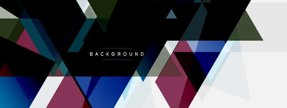 Mosaic triangles geometric background. Techno or business concept, pattern for Stock Illustration