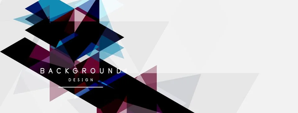 Mosaic triangles geometric background. Techno or business concept, pattern for Illustrazione stock