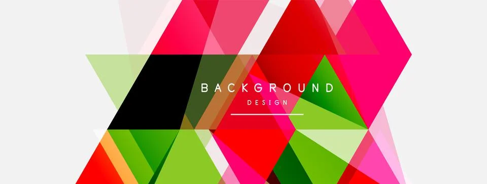 Mosaic triangles geometric background. Techno or business concept, pattern for 스톡 일러스트