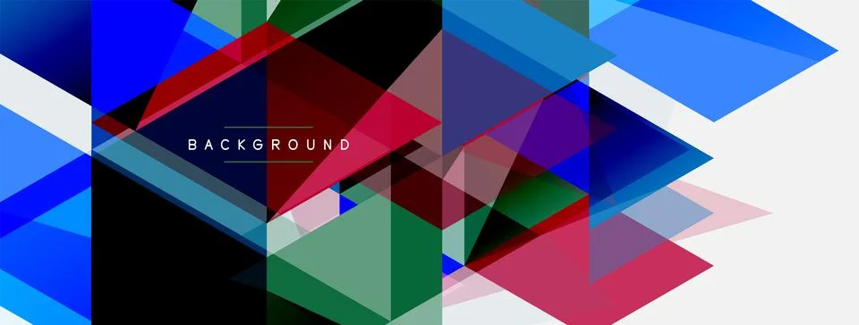Mosaic triangles geometric background. Techno or business concept, pattern for Stock Illustration
