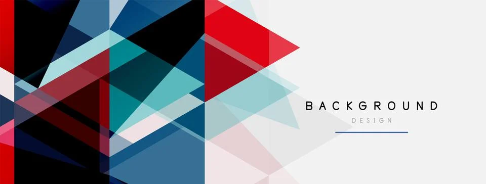 Mosaic triangles geometric background. Techno or business concept, pattern for Stockillustratie