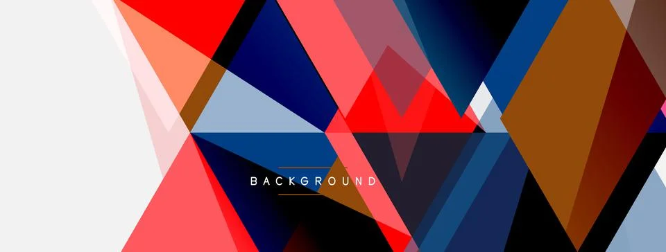Mosaic triangles geometric background. Techno or business concept, pattern for 스톡 일러스트
