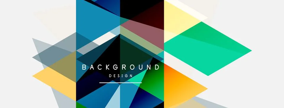 Mosaic triangles geometric background. Techno or business concept, pattern for Stock Illustration