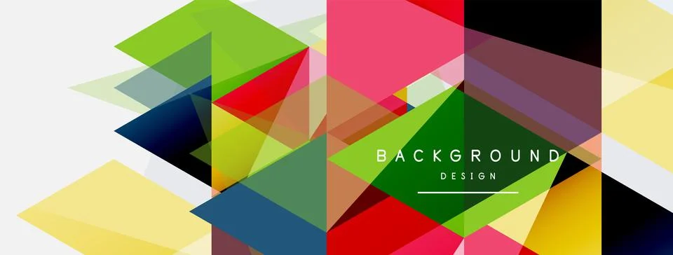 Mosaic triangles geometric background. Techno or business concept, pattern for 스톡 일러스트