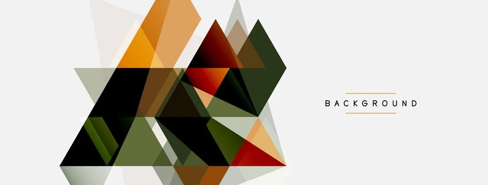 Mosaic triangles geometric background. Techno or business concept, pattern for 스톡 일러스트