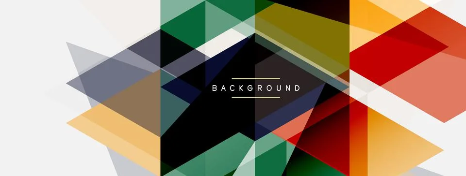 Mosaic triangles geometric background. Techno or business concept, pattern for 스톡 일러스트