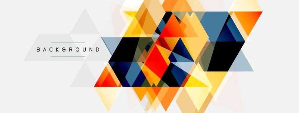 Mosaic triangles geometric background. Techno or business concept, pattern for イラスト素材