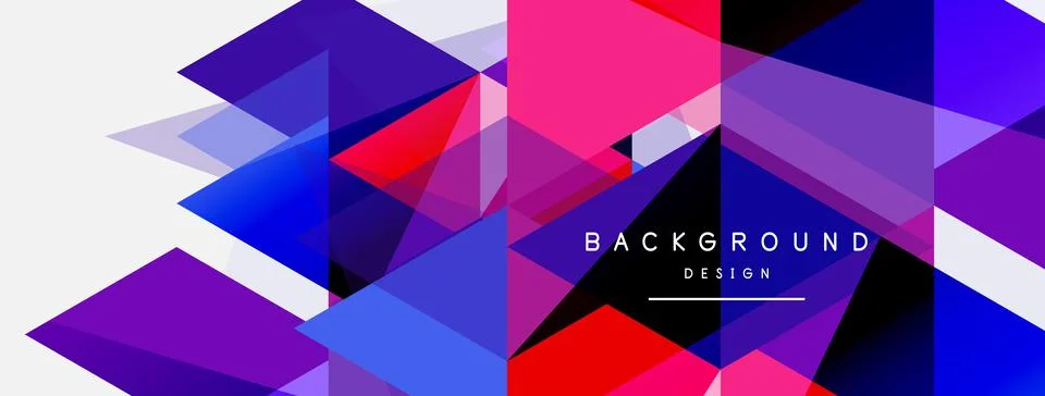 Mosaic triangles geometric background. Techno or business concept, pattern for 스톡 일러스트