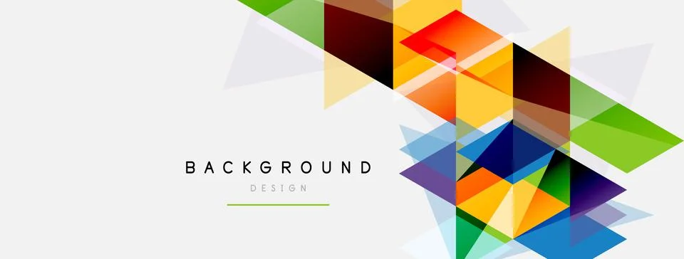 Mosaic triangles geometric background. Techno or business concept, pattern for Illustrazione stock