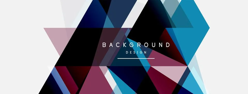 Mosaic triangles geometric background. Techno or business concept, pattern for イラスト素材