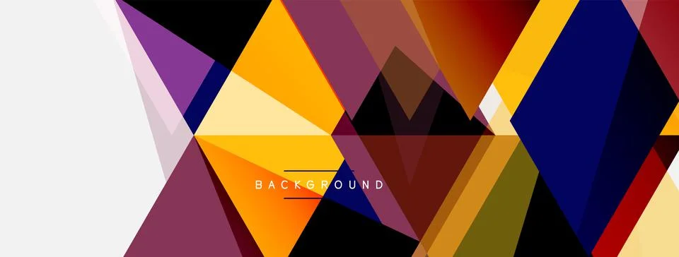 Mosaic triangles geometric background. Techno or business concept, pattern for Stock Illustration