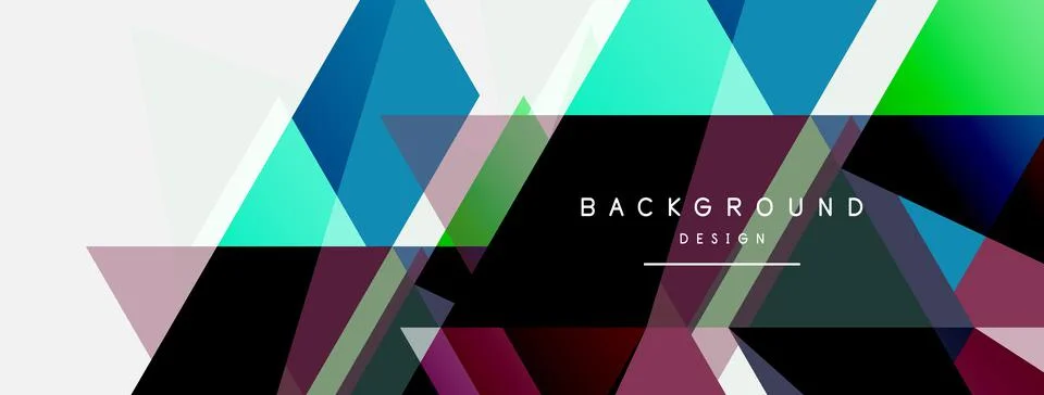 Mosaic triangles geometric background. Techno or business concept, pattern for イラスト素材