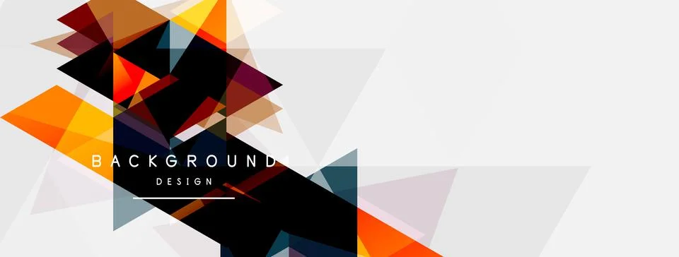 Mosaic triangles geometric background. Techno or business concept, pattern for Illustrazione stock