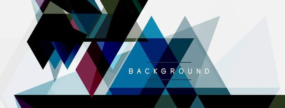 Mosaic triangles geometric background. Techno or business concept, pattern for Stock Illustration