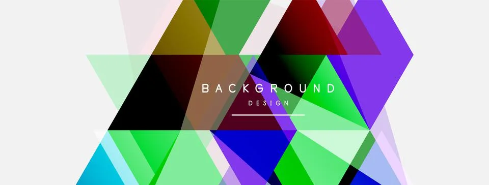 Mosaic triangles geometric background. Techno or business concept, pattern for Stock Illustration