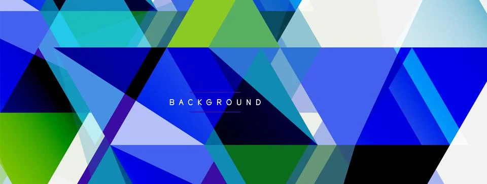 Mosaic triangles geometric background. Techno or business concept, pattern for Illustrazione stock
