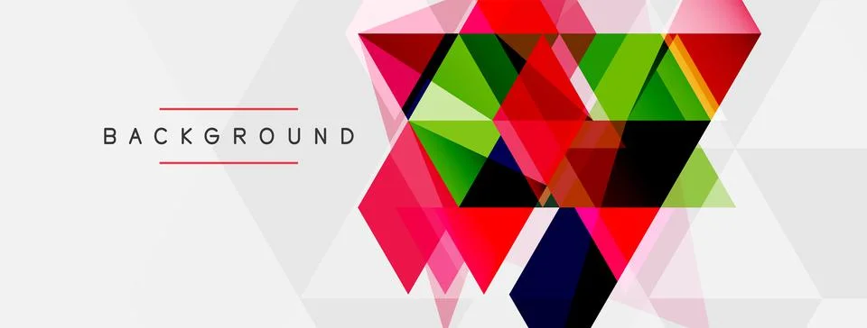 Mosaic triangles geometric background. Techno or business concept, pattern for 스톡 일러스트