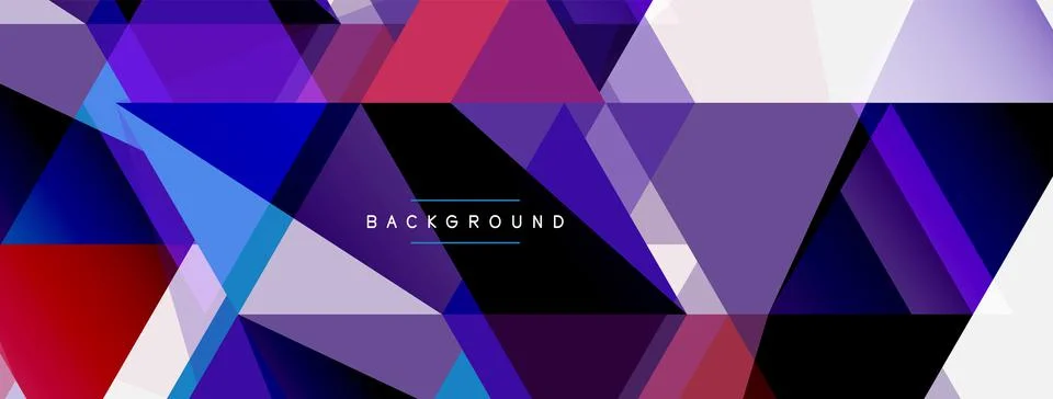 Mosaic triangles geometric background. Techno or business concept, pattern for イラスト素材