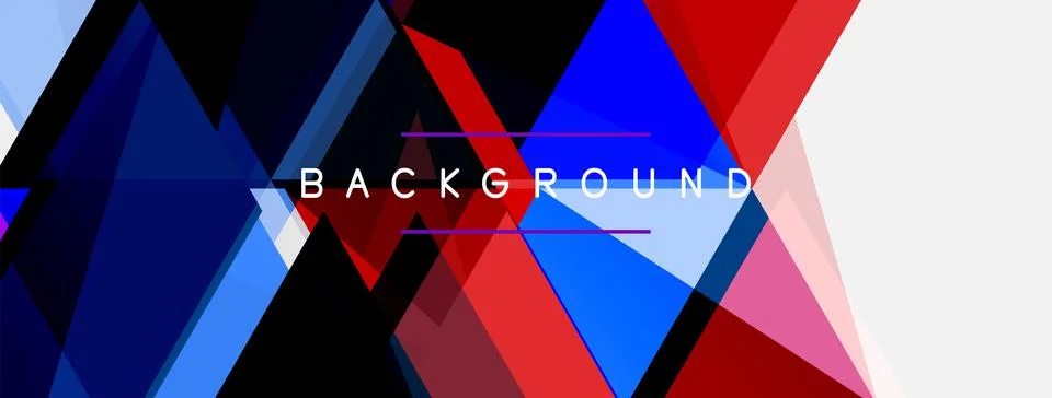 Mosaic triangles geometric background. Techno or business concept, pattern for 스톡 일러스트