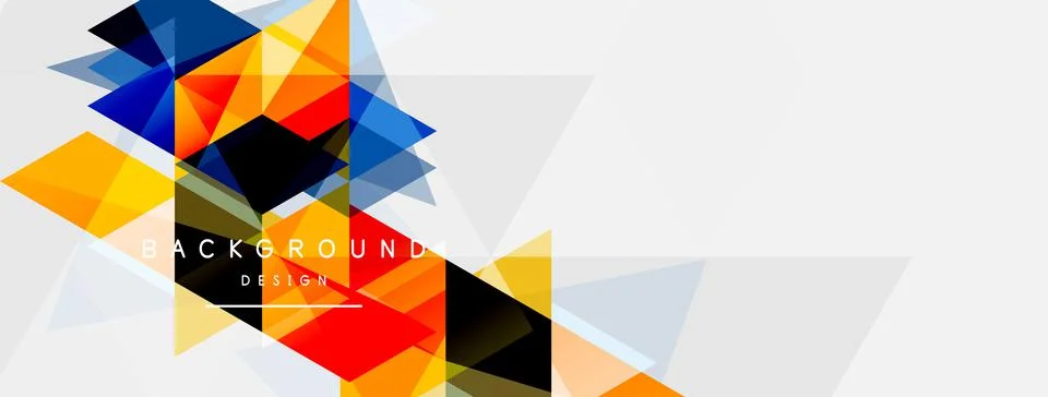 Mosaic triangles geometric background. Techno or business concept, pattern for Illustrazione stock
