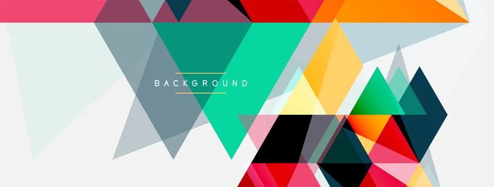 Mosaic triangles geometric background. Techno or business concept, pattern for Illustrazione stock