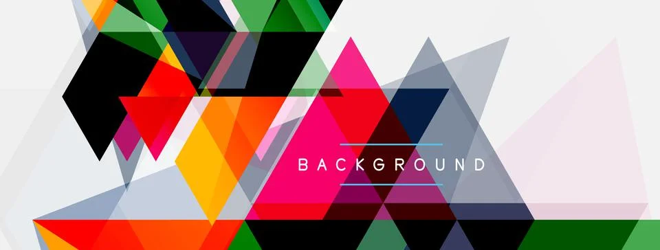 Mosaic triangles geometric background. Techno or business concept, pattern for イラスト素材