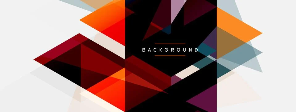 Mosaic triangles geometric background. Techno or business concept, pattern for イラスト素材
