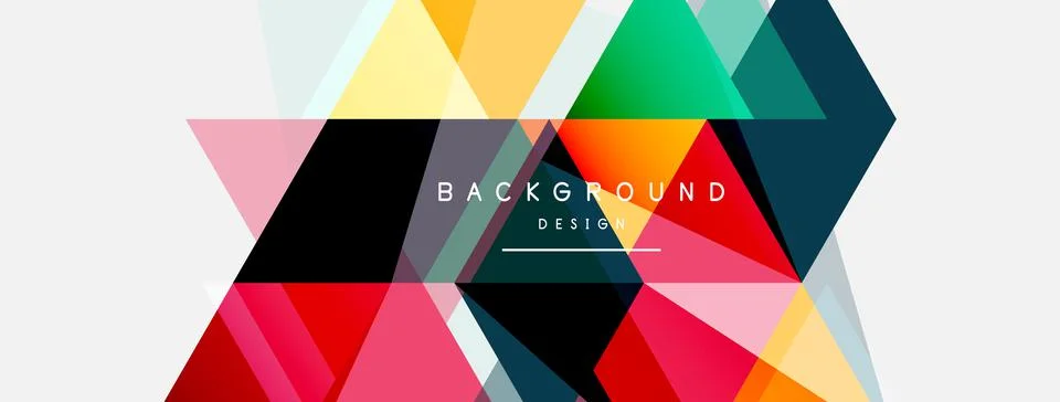 Mosaic triangles geometric background. Techno or business concept, pattern for イラスト素材