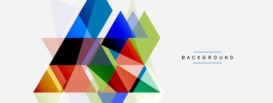 Mosaic triangles geometric background. Techno or business concept, pattern for Stock Illustration
