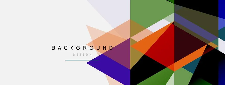 Mosaic triangles geometric background. Techno or business concept, pattern for Stock Illustration