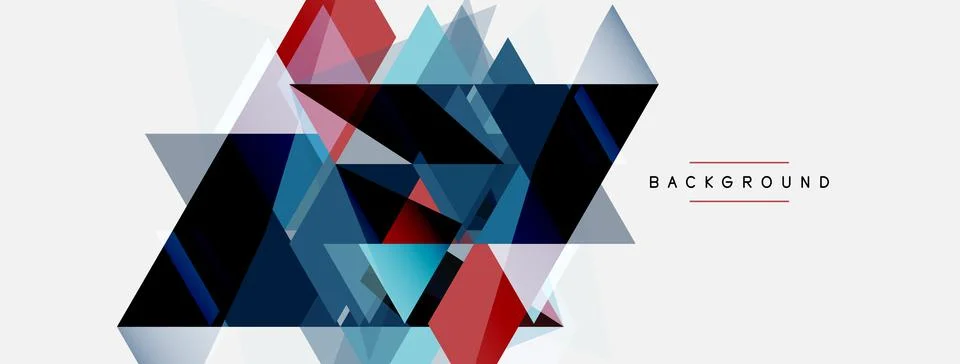 Mosaic triangles geometric background. Techno or business concept, pattern for イラスト素材